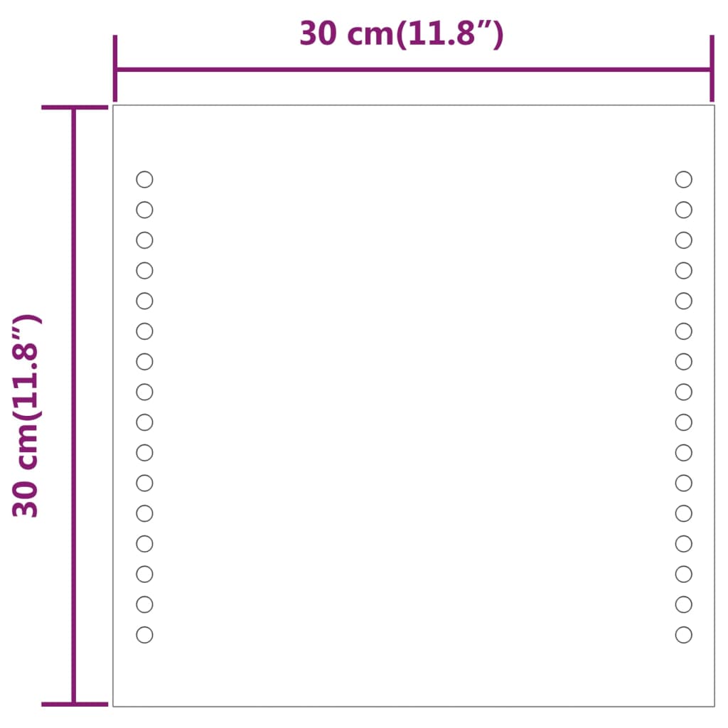 vidaXL LED-vannitoapeegel, 30x30 cm