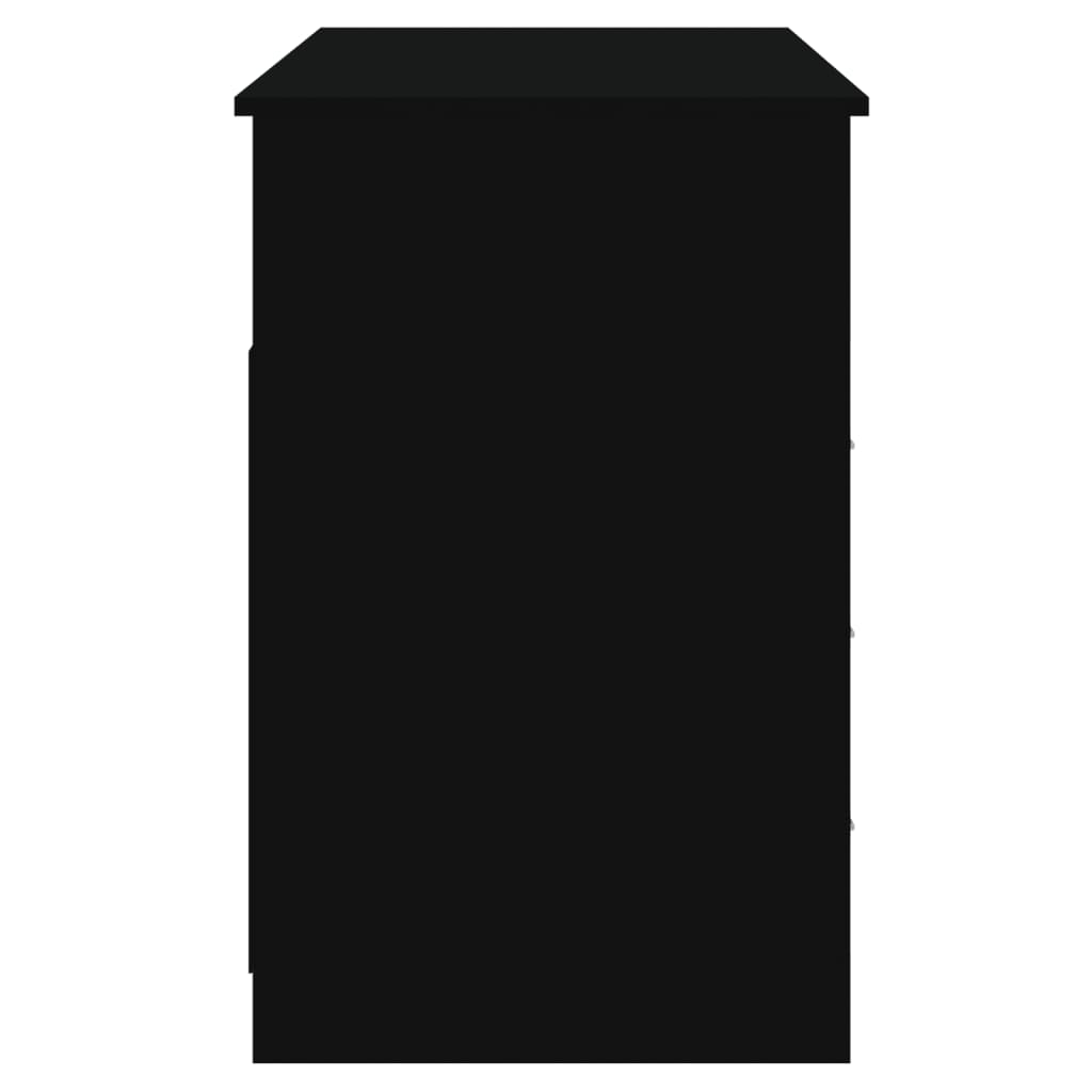 vidaXL sahtlitega kirjutuslaud, must, 102 x 50 x 76 cm, tehispuit