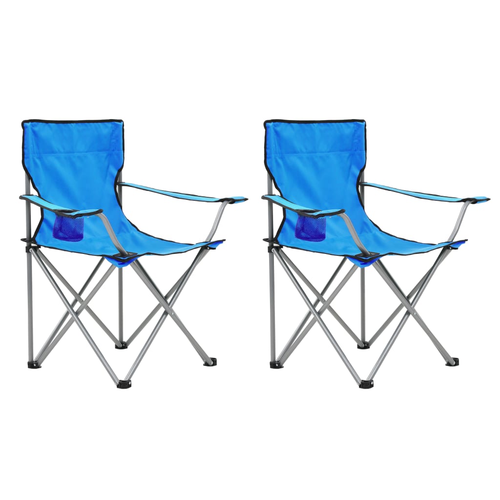 vidaXL matkalaua ja toolide komplekt, 3 tk, sinine