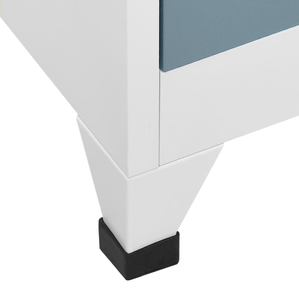 vidaXL lukustatav hoiukapp, helehall ja tumehall, 90x45x180 cm, teras