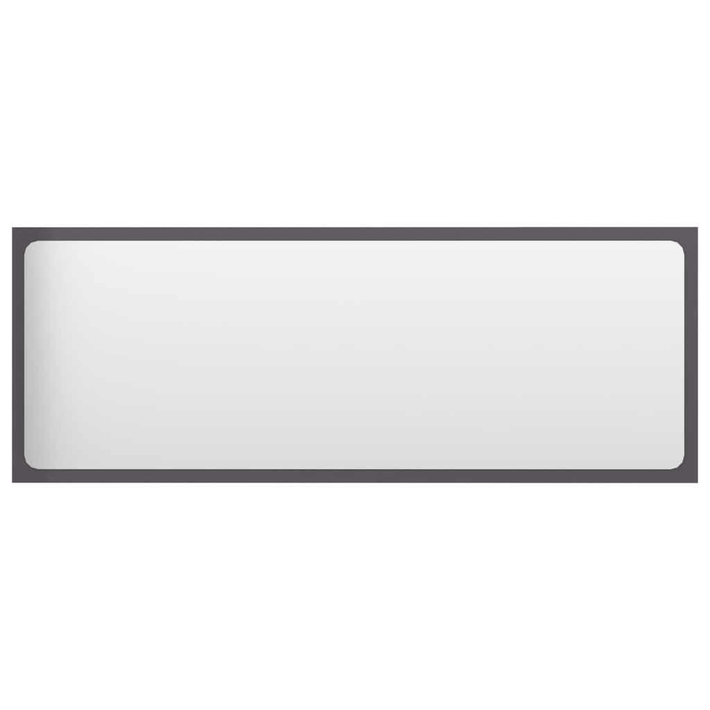 vidaXL vannitoa peeglikapp kõrgläikega, hall, 100 x 1,5 x 37 cm puitlaastplaat