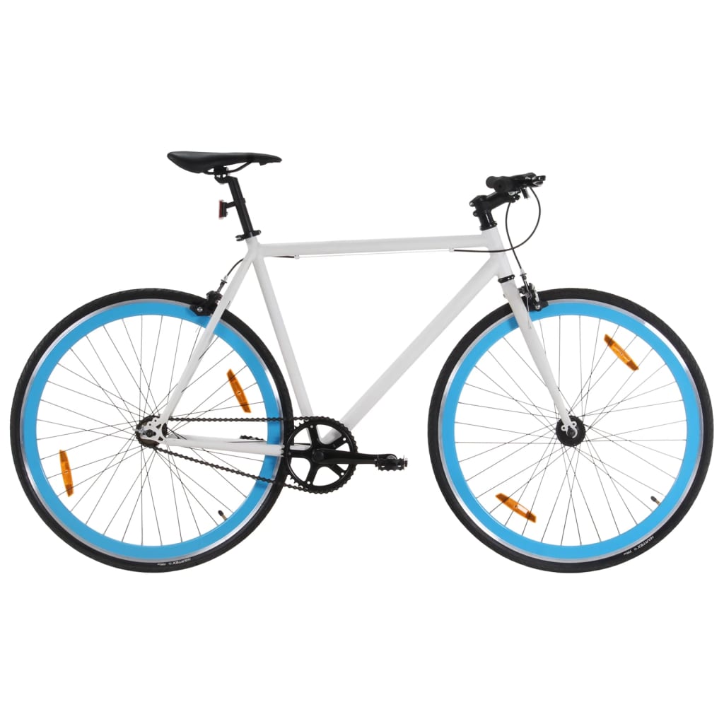 vidaXL ühekäiguline jalgratas, valge ja sinine, 700C 59 cm
