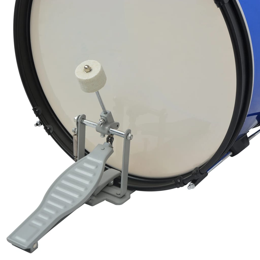 vidaXLi trummikomplekt pulbervärvitud terasest, sinine, juunior