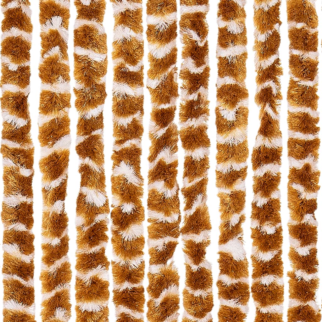 vidaXL putukakardin, ookerkollane ja valge, 100 x 200 cm, šenill