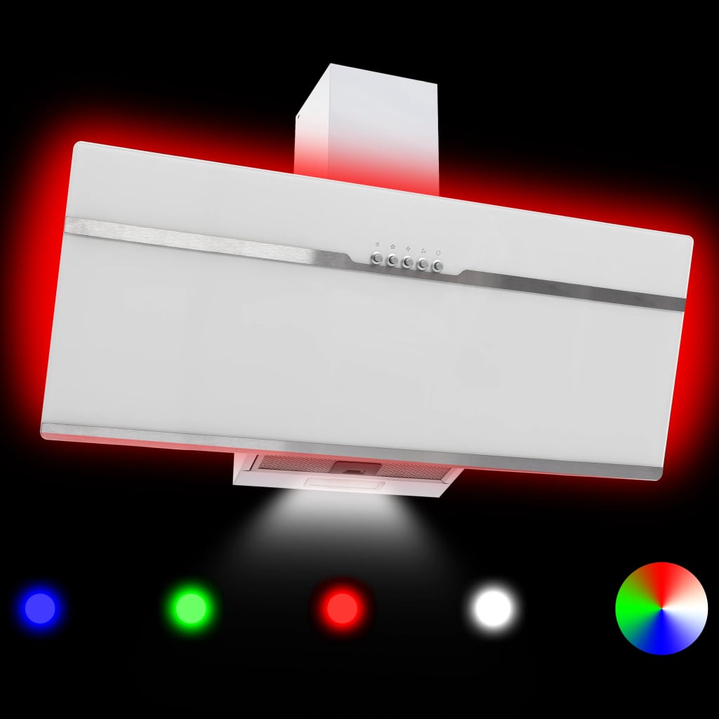 vidaXL RGB pliidikubu LED 90 cm roostevaba teras ja karastatud klaas