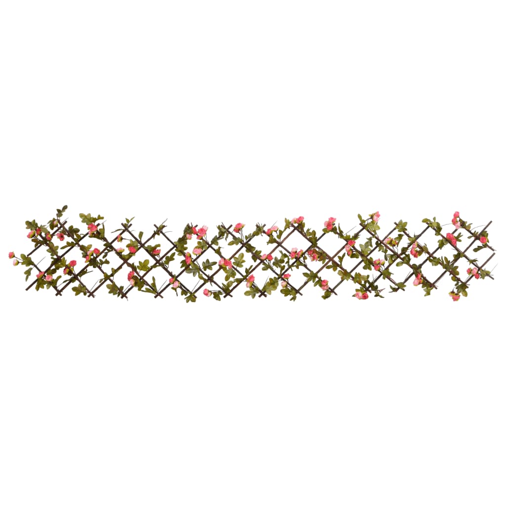 vidaXL kunst luuderohuga pikendatav võre, tumeroosa, 180x20 cm