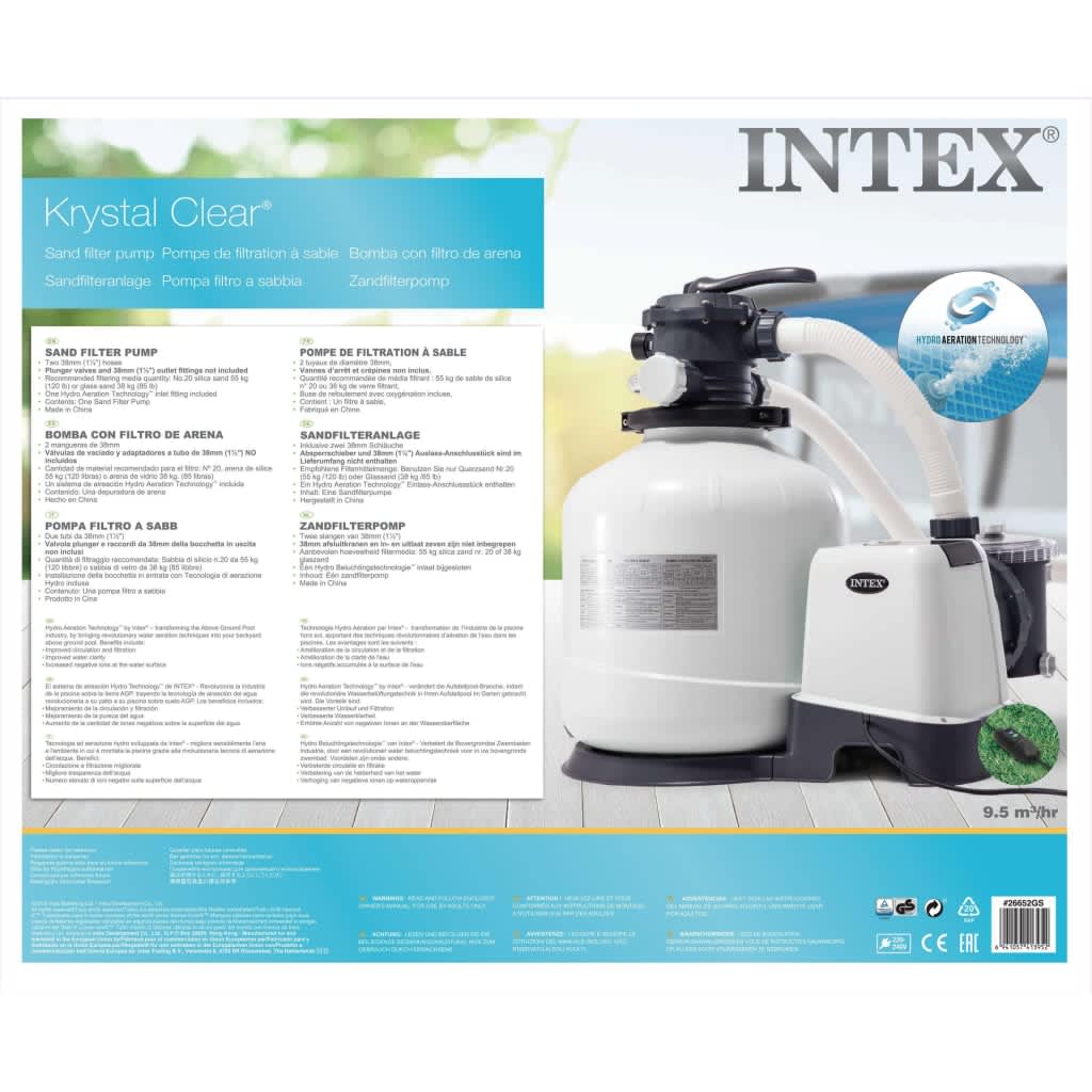 Intex Krystal Clear liiva filterpump 26652GS, 12 m³/h
