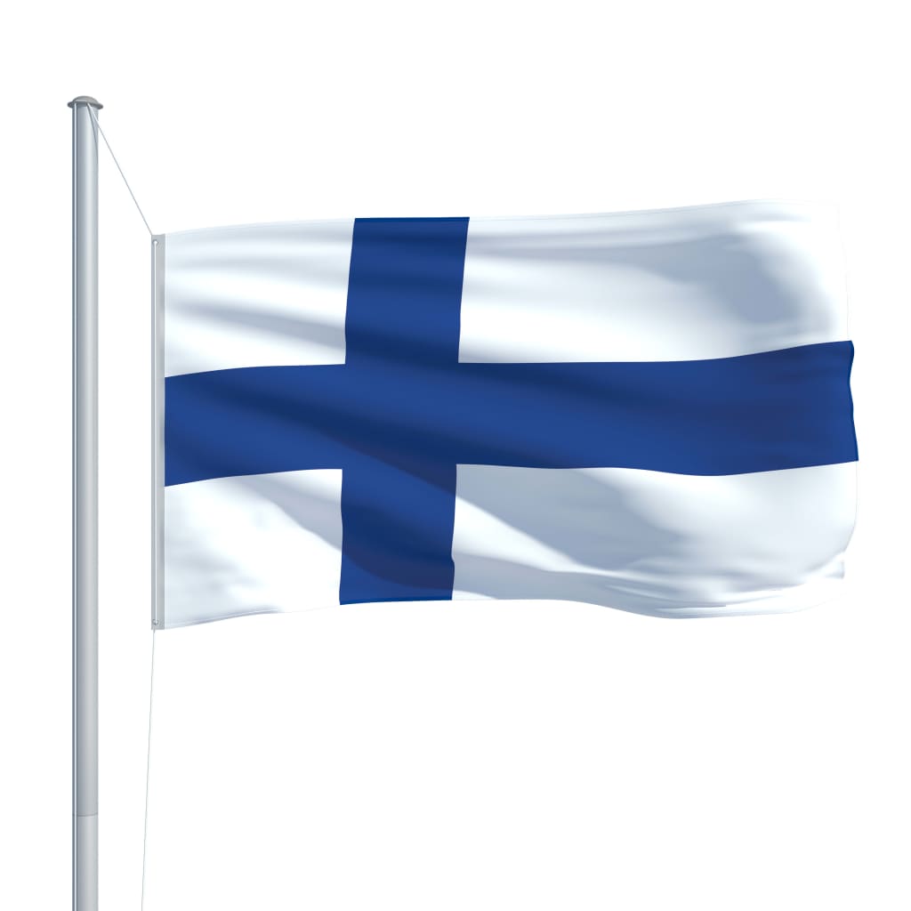 vidaXL Soome lipp ja lipumast, alumiinium, 6,2 m