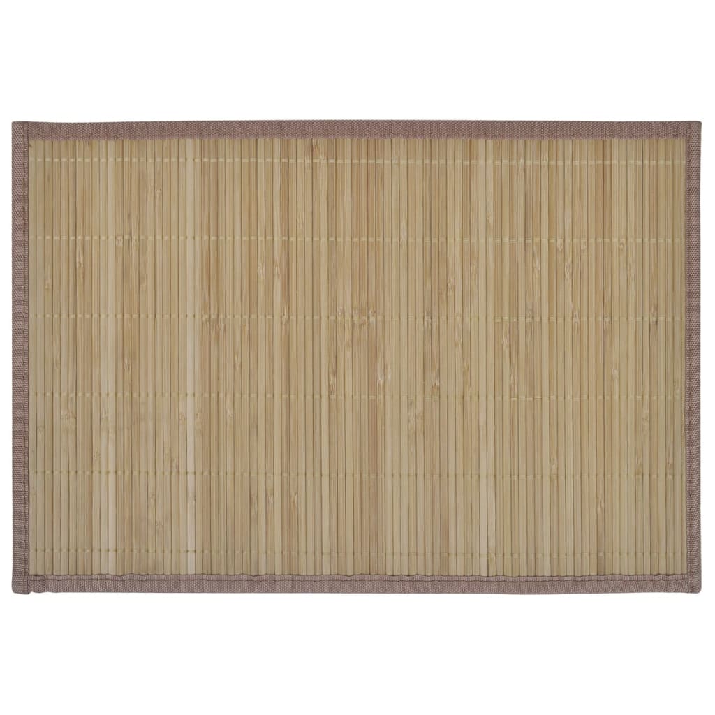 Bambusest lauamatid 6 tk, 30 x 45 cm, pruun