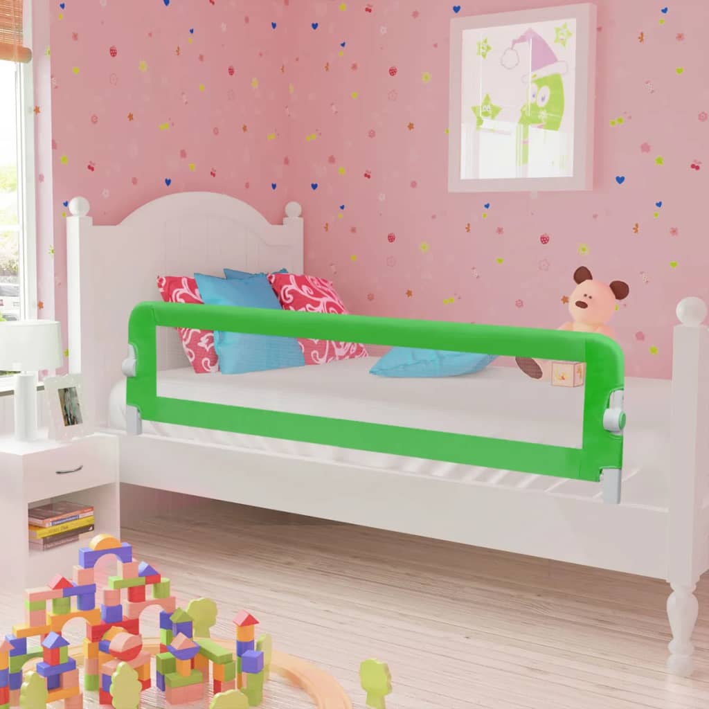 vidaXL voodiäär väikelapse voodile, 2 tk, 150 x 42 cm, roheline