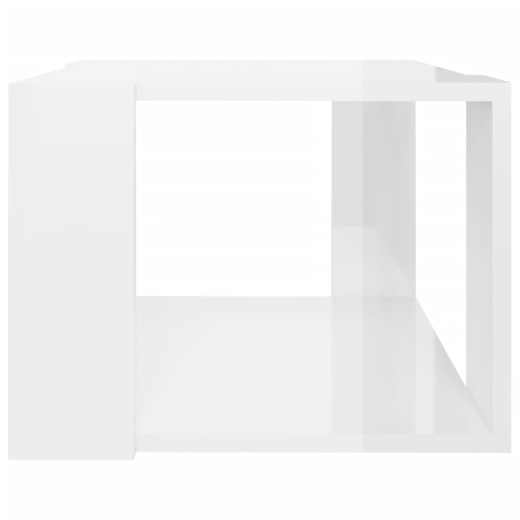vidaXL kohvilaud, kõrgläikega valge, 40x40x30 cm, tehispuit