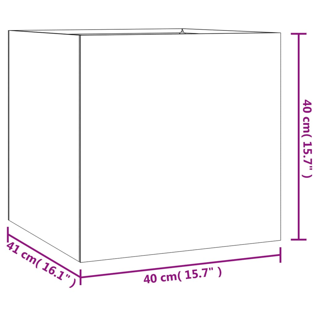 vidaXL taimekast, 40 x 41 x 40 cm, Corten teras