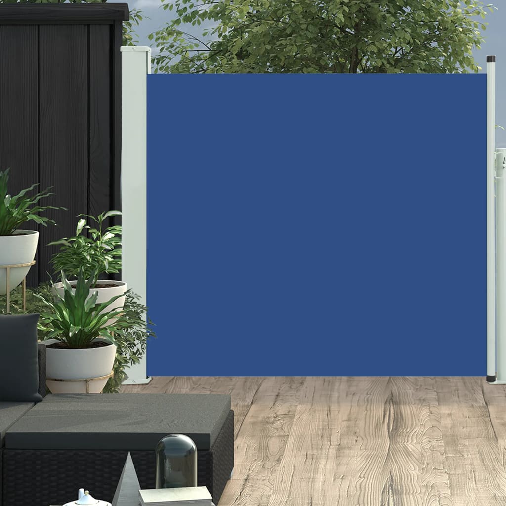 vidaXL lahtitõmmatav terrassi külgsein, 100 x 300 cm, sinine