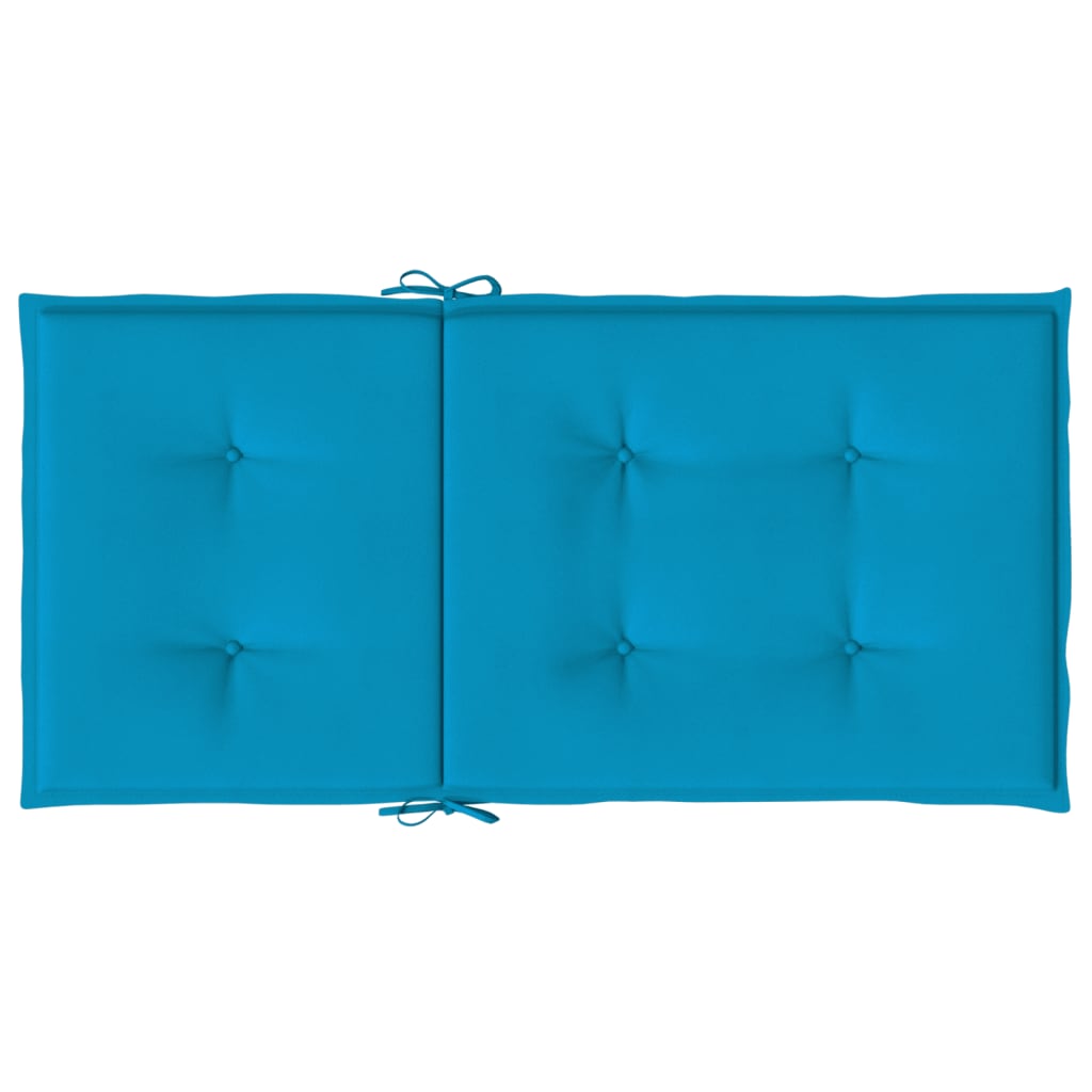 vidaXL madala seljatoega toolipadjad 4 tk, sinine, 100x50x7 cm, kangas