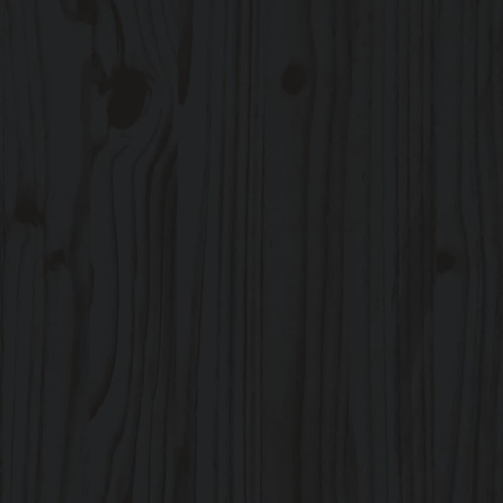 vidaXL 7-osaline aiamööbli komplekt patjadega, must, täispuit