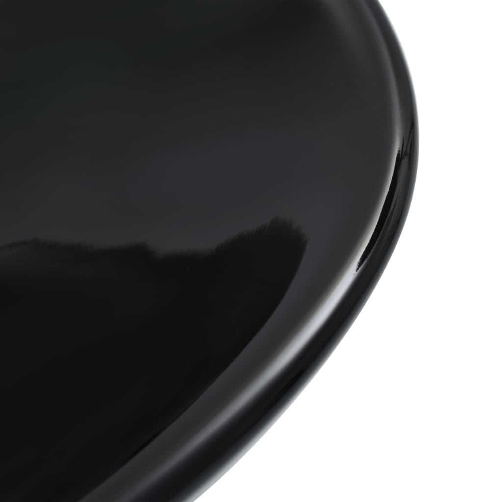 vidaXL valamu, 58,5 x 39 x 14 cm, keraamiline, must