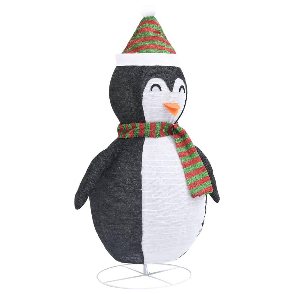 vidaXL dekoratiivne lumepingviini kuju, luksuslik kangas, 60 cm