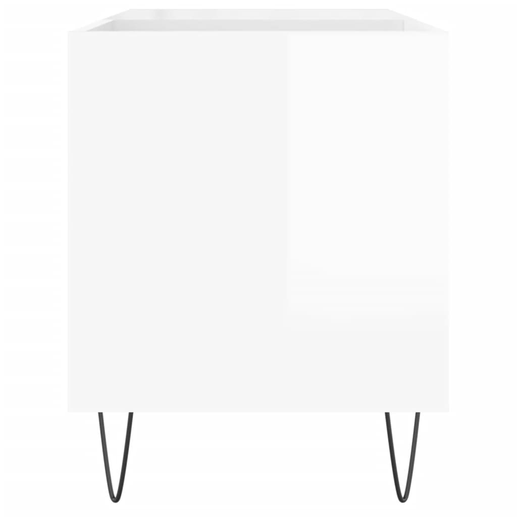 vidaXL plaadikapp, kõrgläikega valge, 85 x 38 x 48 cm, tehispuit