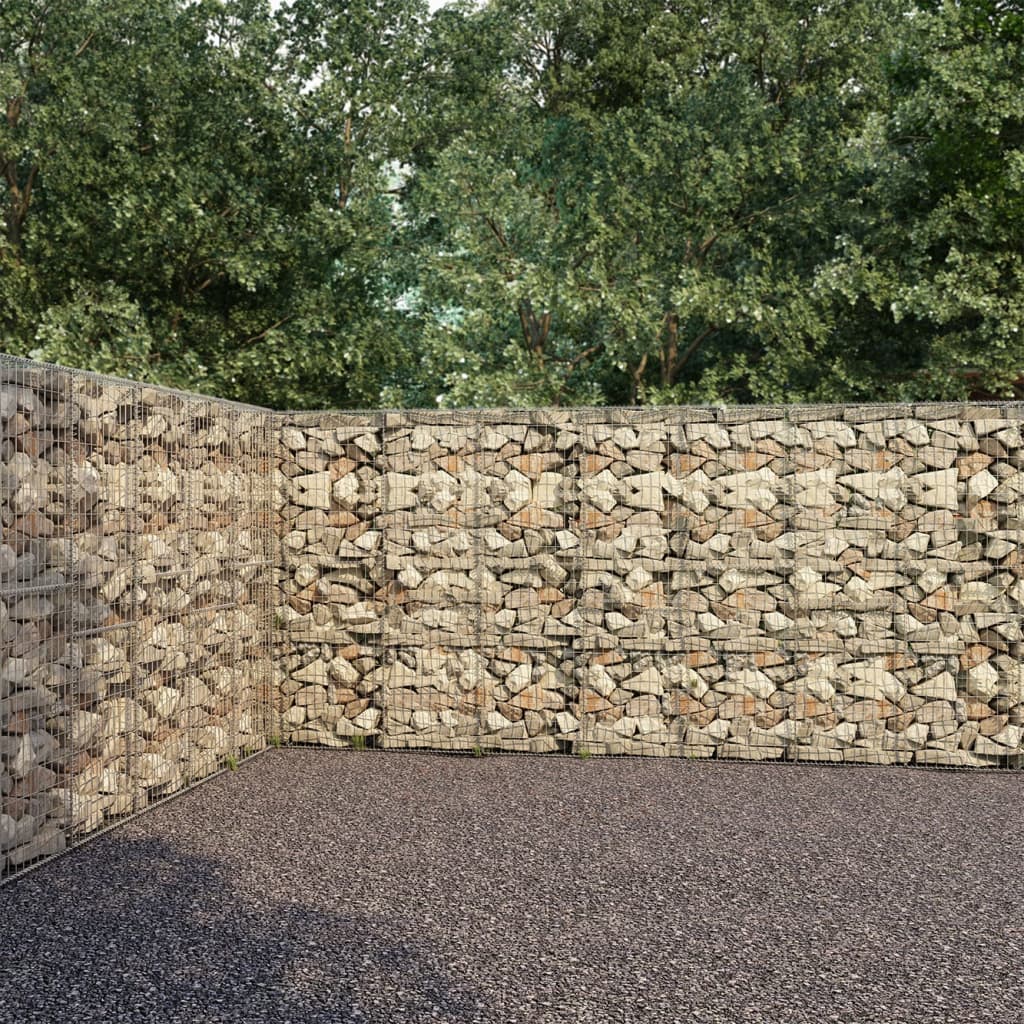 vidaXL kattega gabioonsein, tsingitud teras, 900 x 50 x 200 cm
