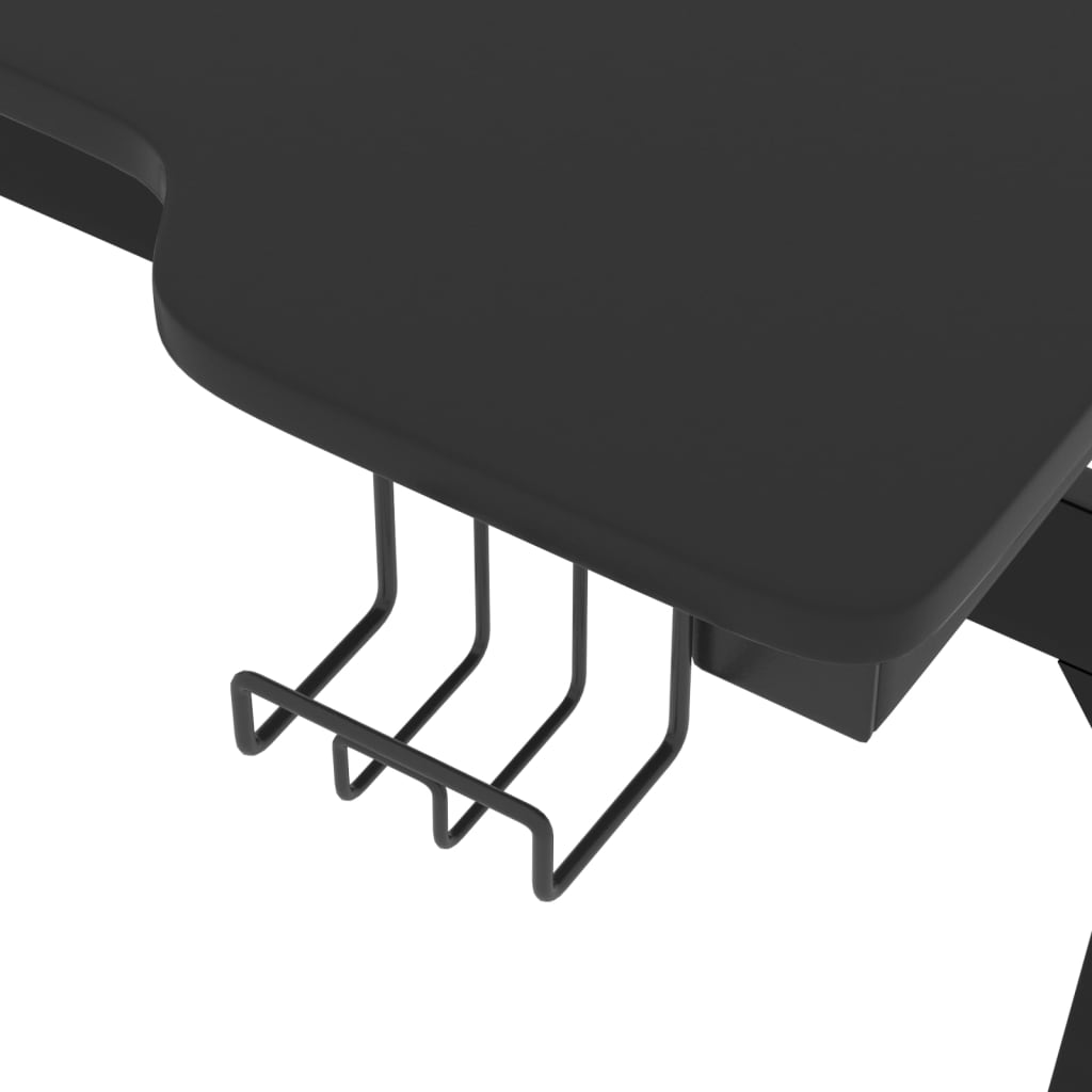 vidaXL mänguri arvutilaud Z-jalgadega, must, 110x60x75 cm