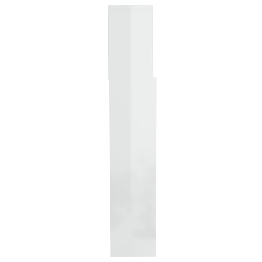 vidaXL voodipeatsi kapp kõrgläikega valge 200x19x103,5 cm