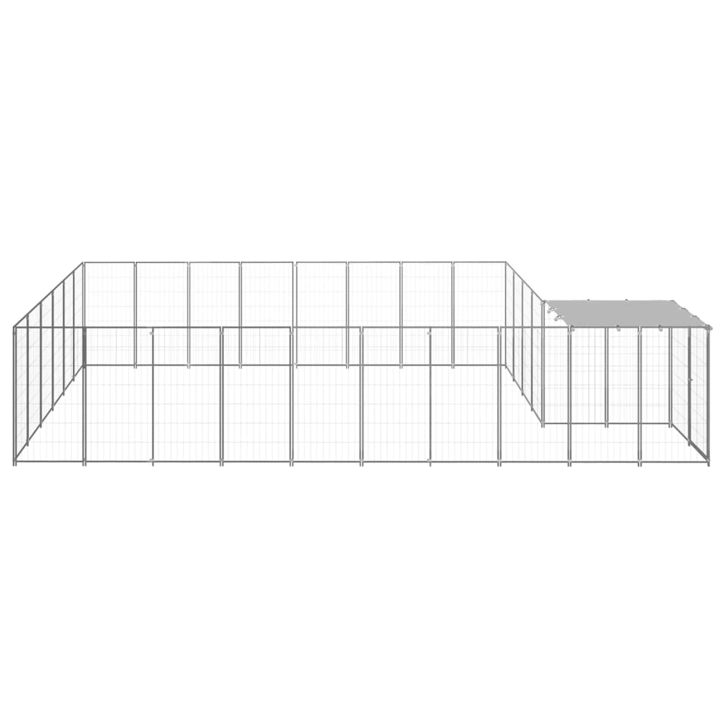 vidaXL koeraaedik, hõbedane, 15,73 m², teras