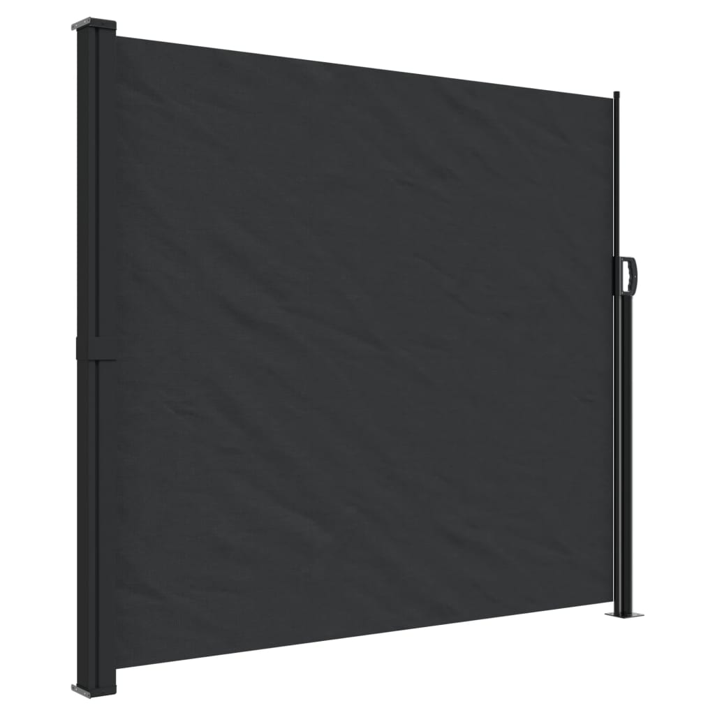 vidaXL lahtitõmmatav külgsein, must, 180 x 300 cm