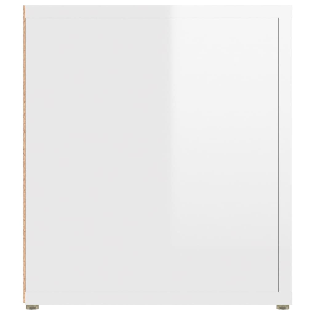 vidaXL telerikapp, kõrgläikega valge, 80 x 31,5 x 36 cm, tehispuit