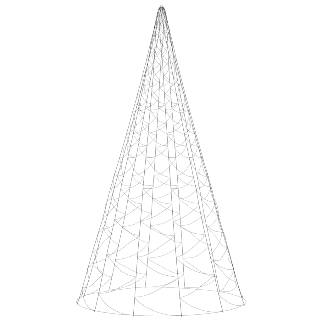 vidaXL jõulupuu vaiaga, sinine, 3000 LEDi, 800 cm
