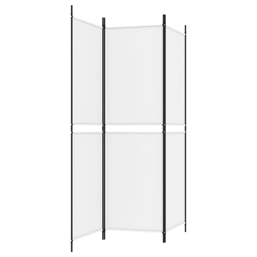 vidaXL 3 paneeliga ruumijagaja, valge, 150 x 180 cm, kangas