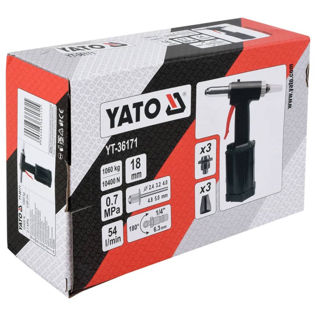 YATO pneumaatiline needipüstol 2,4-5 mm YT-36171