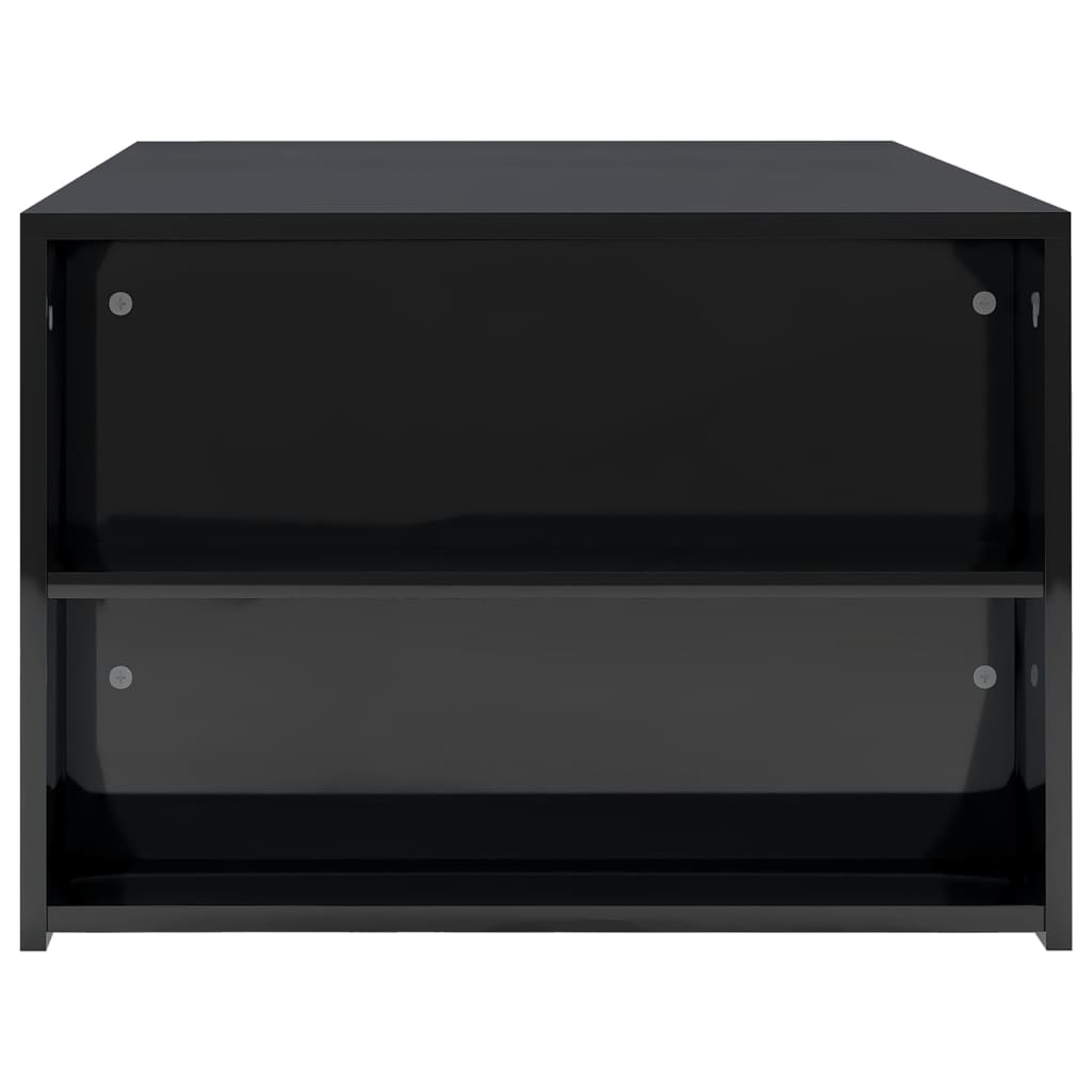 vidaXL kohvilaud, kõrgläikega, must, 100 x 60 x 42 cm puitlaastplaat