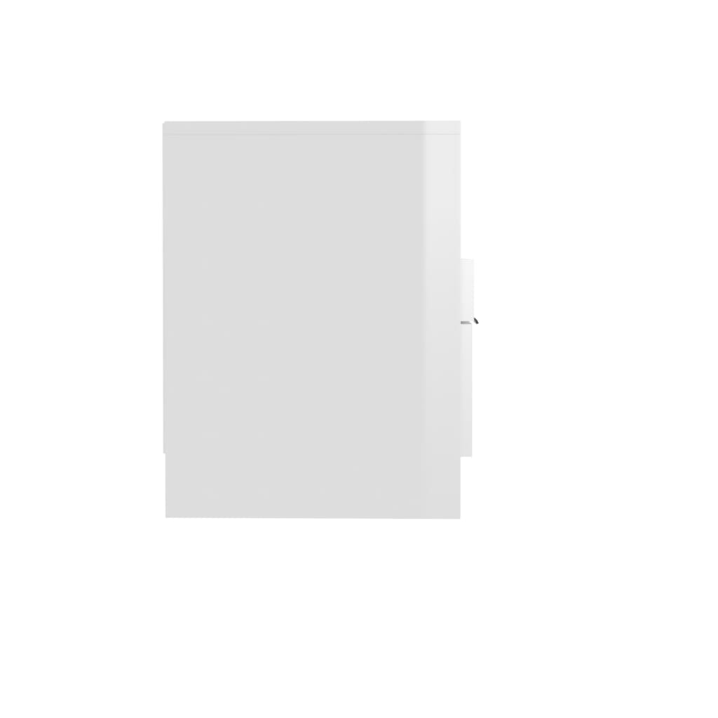 vidaXL telerikapp, kõrgläikega valge, 150x33,5x45 cm, tehispuit
