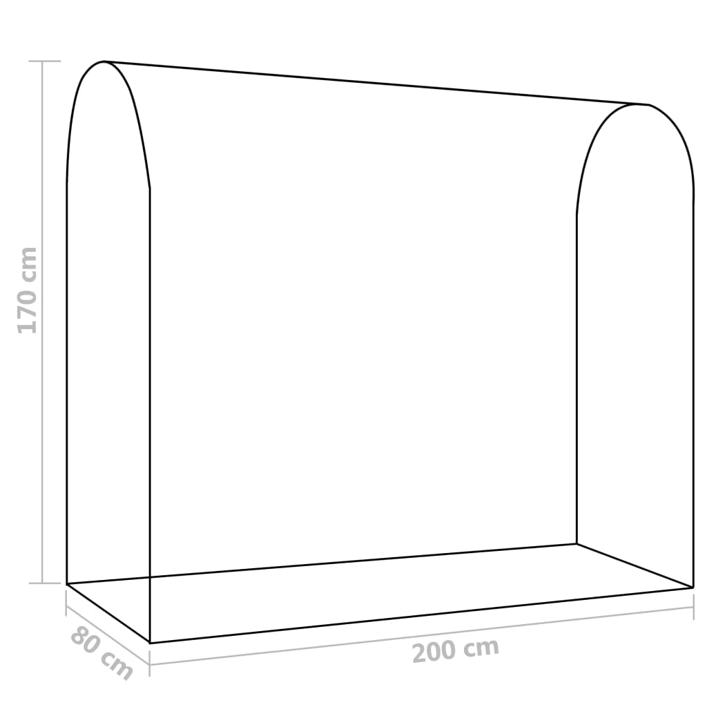 vidaXL kasvuhoone lukuga uksega 200 x 80 x 170 cm