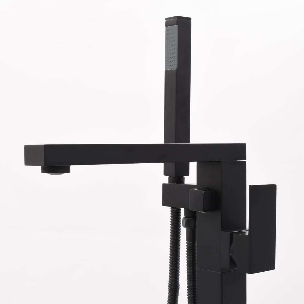 vidaXL iseseisev vannikraan, must, roostevaba teras, 90 cm
