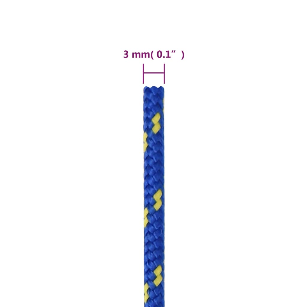 vidaXL paadiköis, sinine, 3 mm, 50 m, polüpropüleen