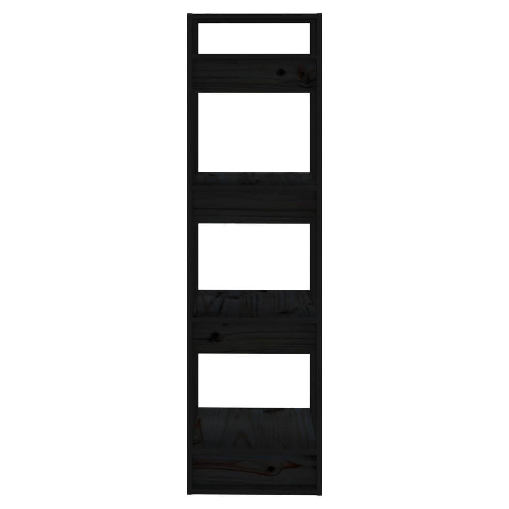 vidaXL raamaturiiul/ruumijagaja, must, 41x35x125 cm, täismännipuit