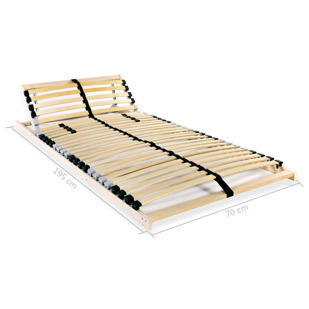 vidaXL voodi aluspõhjad, 2 tk, 28 liistu, 7 piirkonda, 70 x 200 cm