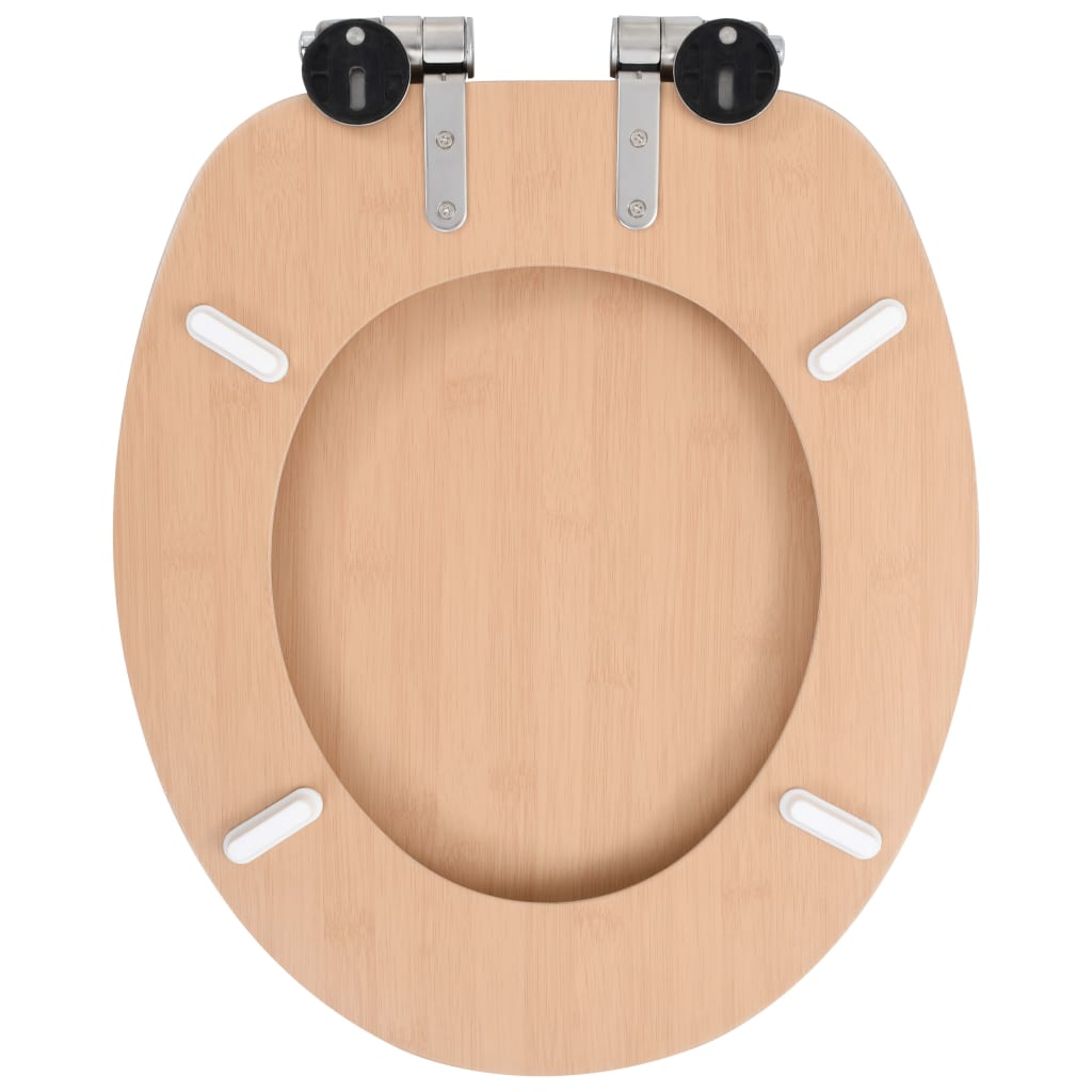 vidaXL WC prill-laud vaikselt sulguv, MDF, bambuse disainiga