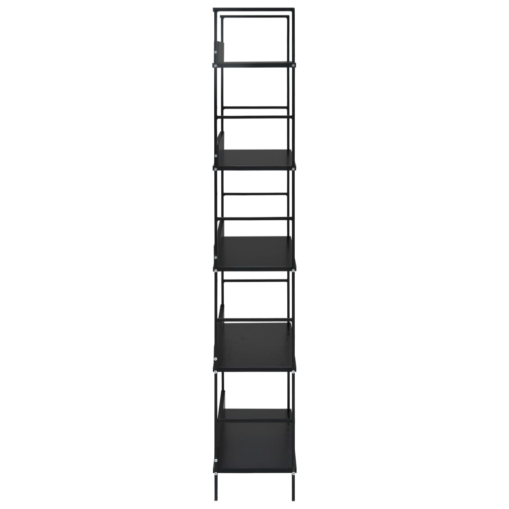vidaXL 5-korruseline raamaturiiul must 60x27,6x90,5 cm, tehispuit