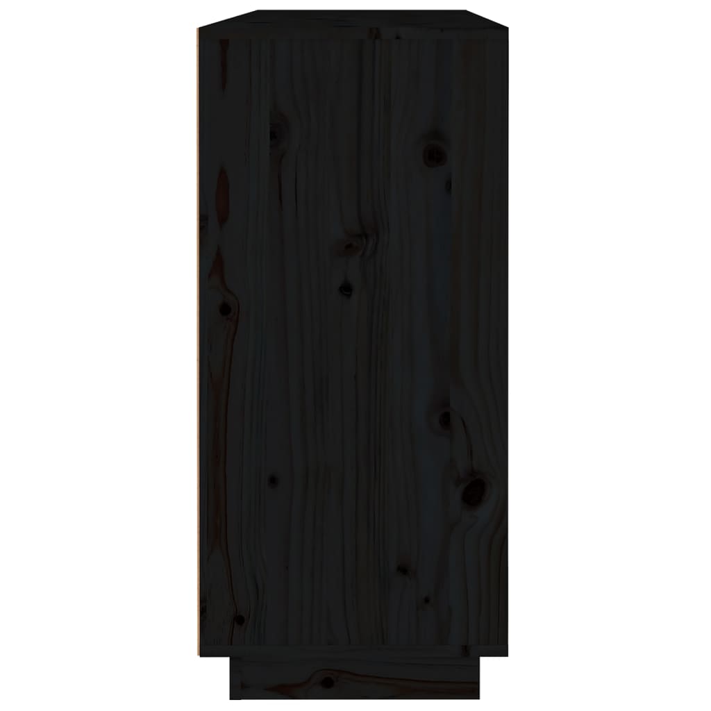 vidaXL puhvetkapp, must, 110 x 34 x 75 cm, toekas männipuit