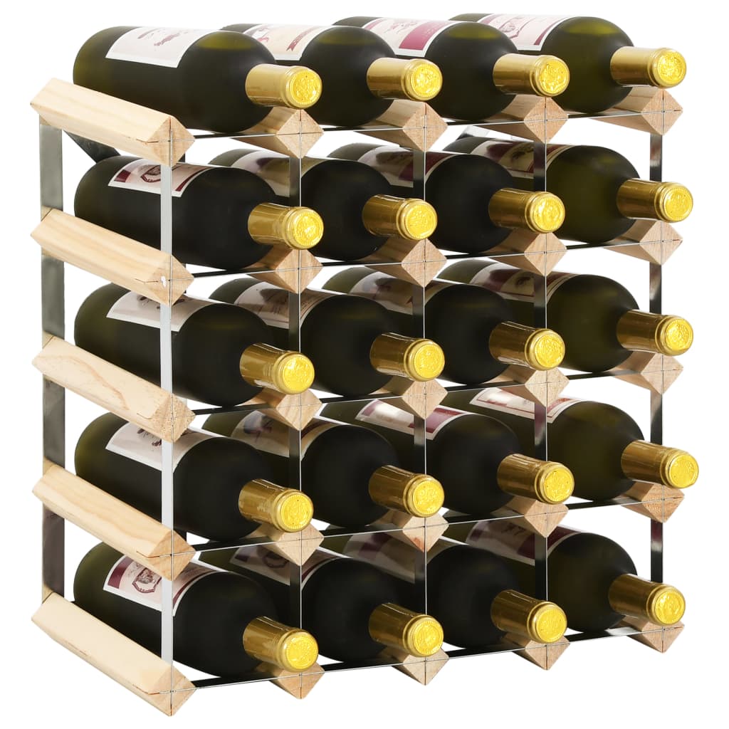vidaXL veiniriiul 20 pudelile, männipuit