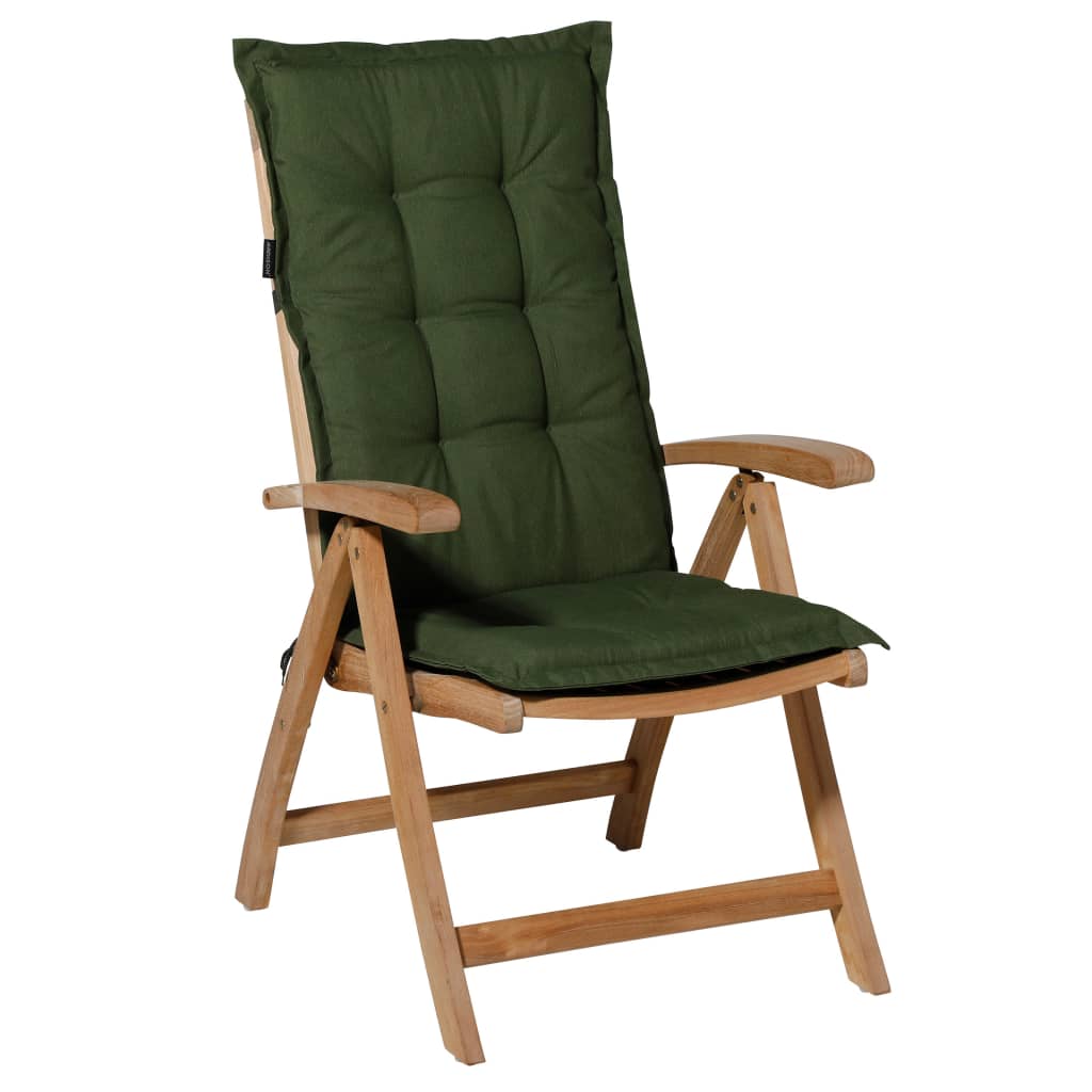 Madison kõrge seljatoega tooli istmepadi "Panama" 123x50 cm, roheline