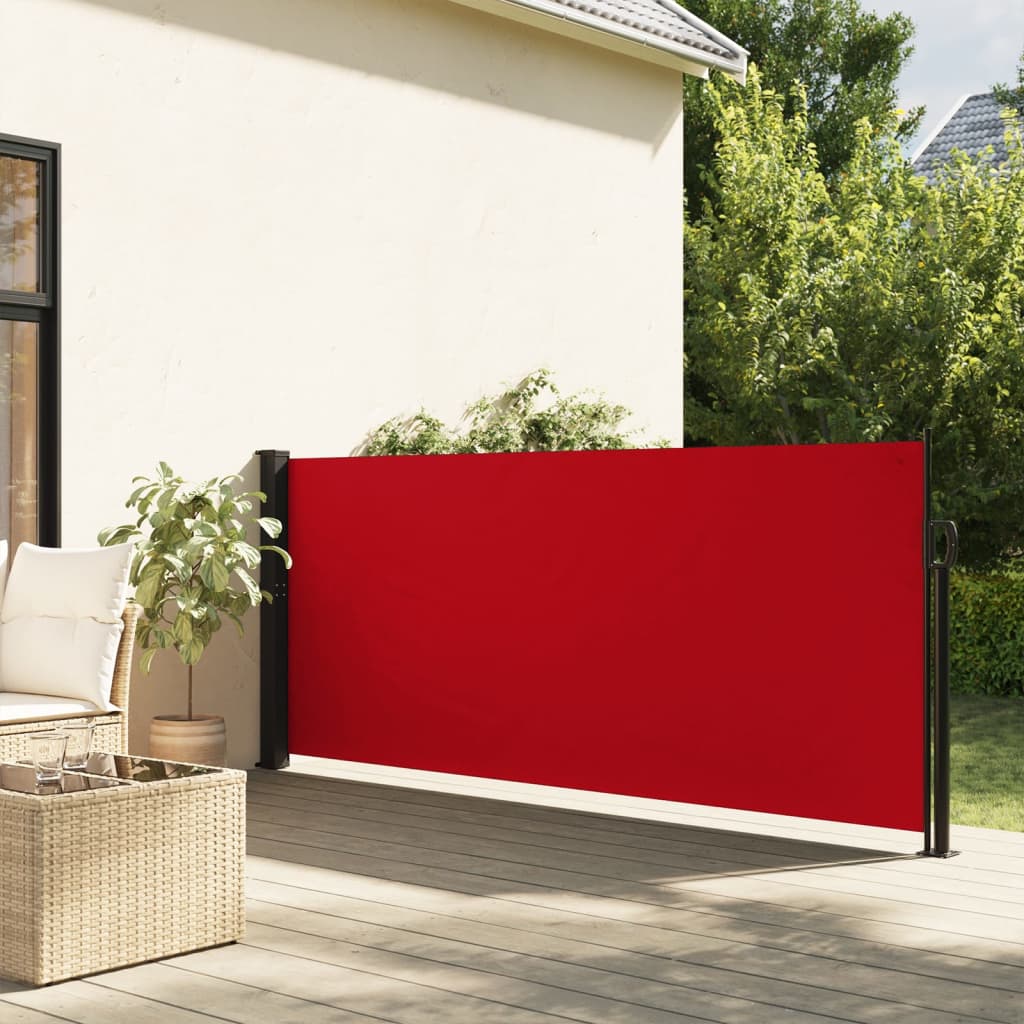 vidaXL lahtitõmmatav külgsein, punane, 140 x 500 cm