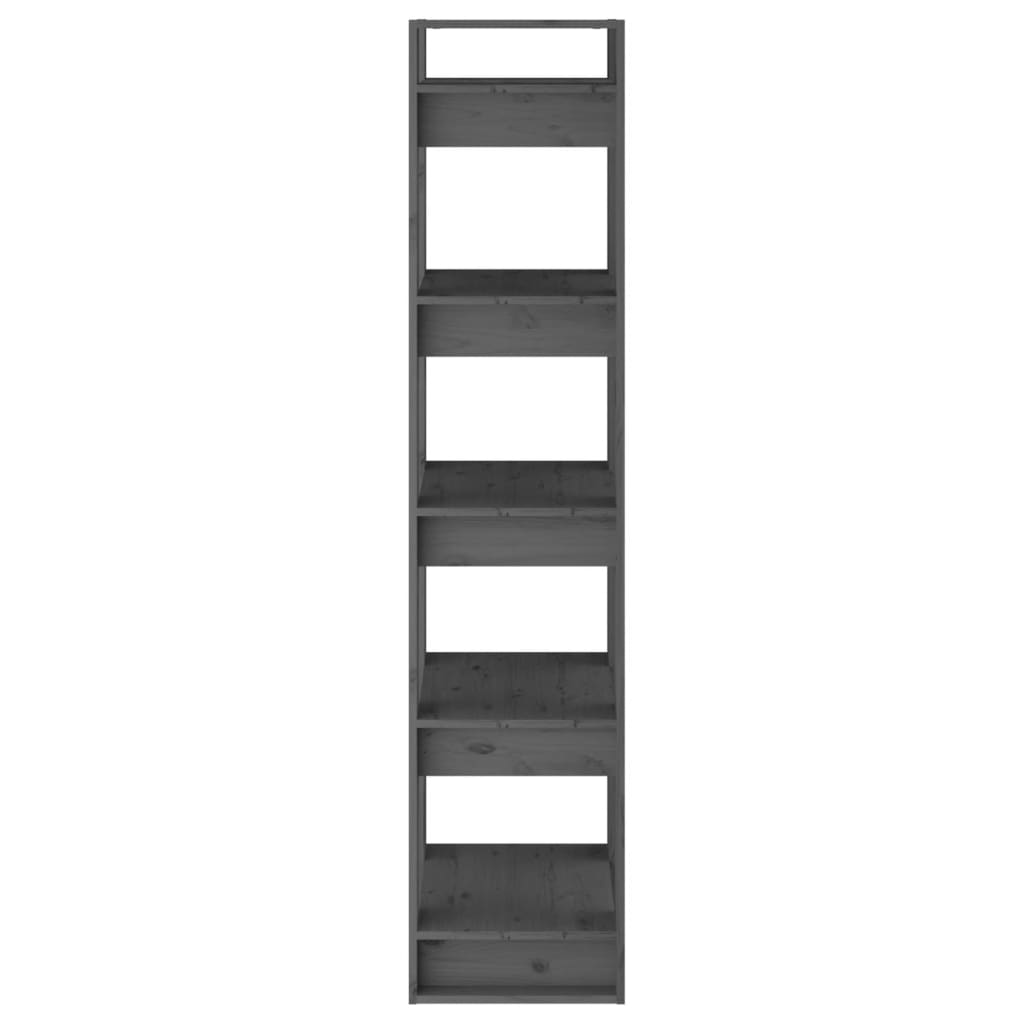 vidaXL raamaturiiul/ruumijagaja, hall, 41x35x160 cm, täismännipuit