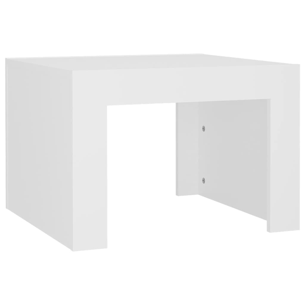 vidaXL kohvilaud, valge, 50x50x35 cm, puitlaastplaat