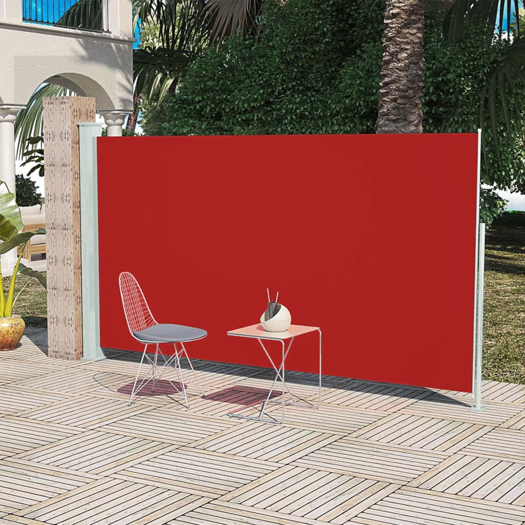 vidaXL terrassi külgsein, 160 x 300 cm, punane