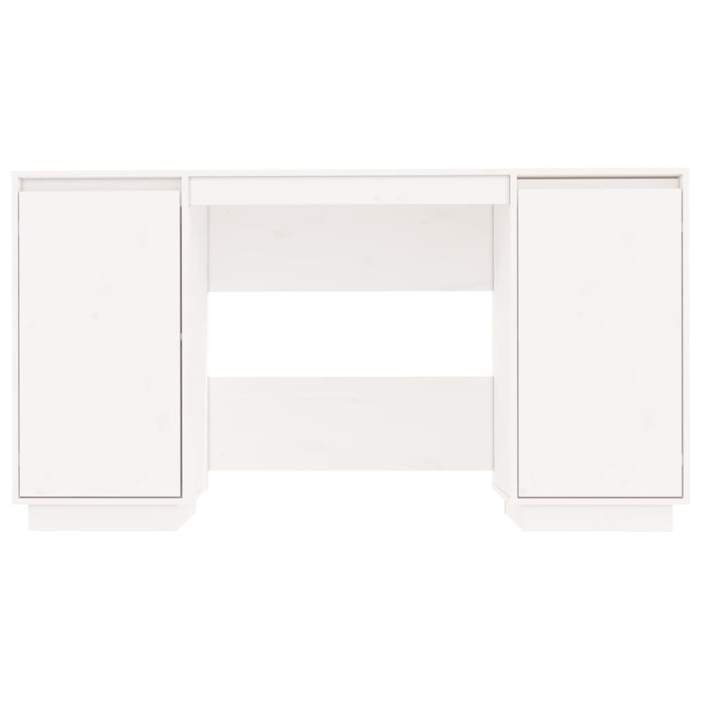 vidaXL kirjutuslaud, valge, 140 x 50 x 75 cm, männipuit