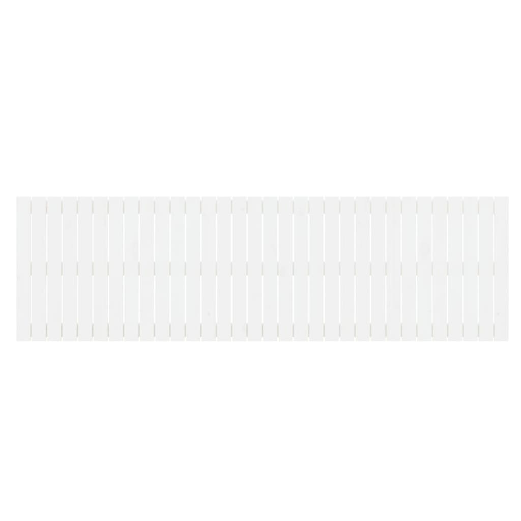 vidaXL seinale kinnitatav voodipeats, valge, 204x3x60 cm, männipuit
