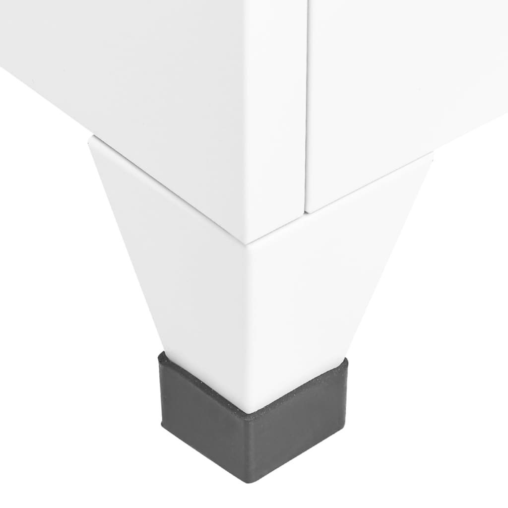 vidaXL lukustatav hoiukapp, valge, 90 x 45 x 180 cm, teras